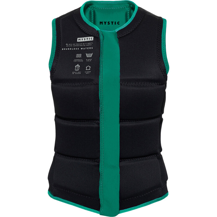 2024 Mystic Frauen Star Front Zip Wake Impact Vest 35005.240246 - Green